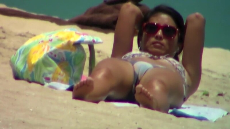 Busted while filming bikini cameltoe