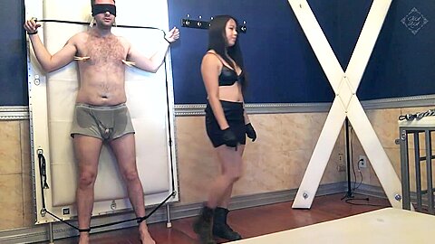 Dominatrix Mara Ties Jpp + Clothespins His Body [bdsm / Kinky]