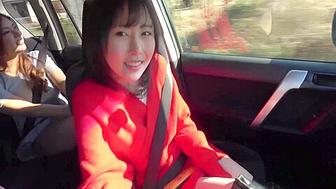 Hauru Yamaguchi & Shuri Hazuki – Watching Each Other Car Sex